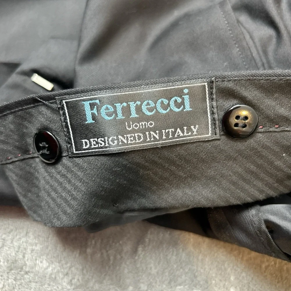 Ferrecci Dress Pants Color Black Men's‎ Size 36R
